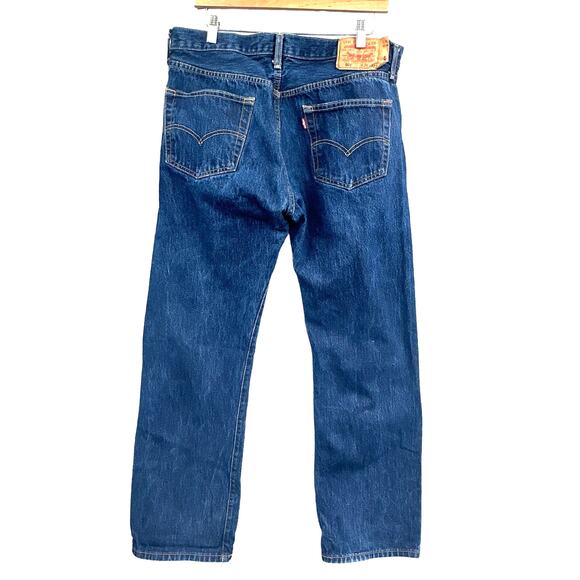 Levi's 501 Button Fly Jeans Mens 36x30 Classic Denim Streetwear Button Fly Retro - Picture 1 of 14